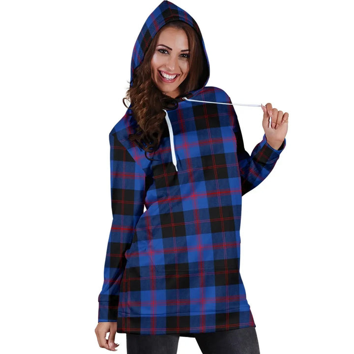 Scottish Angus Modern Clan Tartan Hoodie Dress