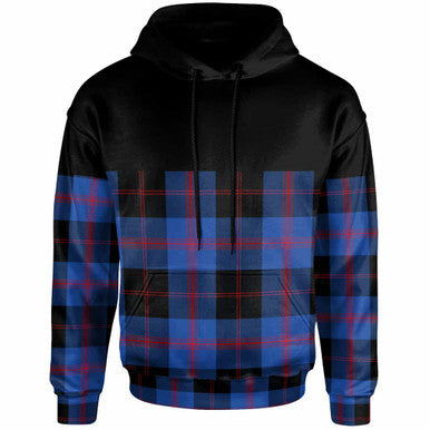 Scottish Angus Modern Clan Tartan Hoodie - Horizontal Style Front Side Tartan Plaid