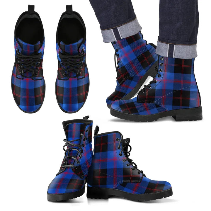 Scottish Angus Modern Clan Tartan Leather Boots