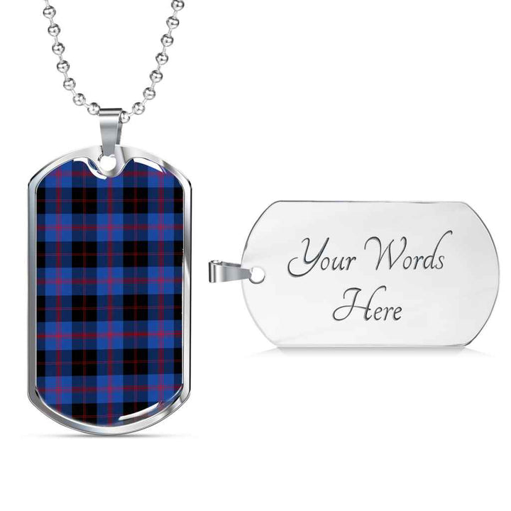 Scottish Angus Modern Clan Tartan Military Dog Tag Necklace Tartan Plaid 3
