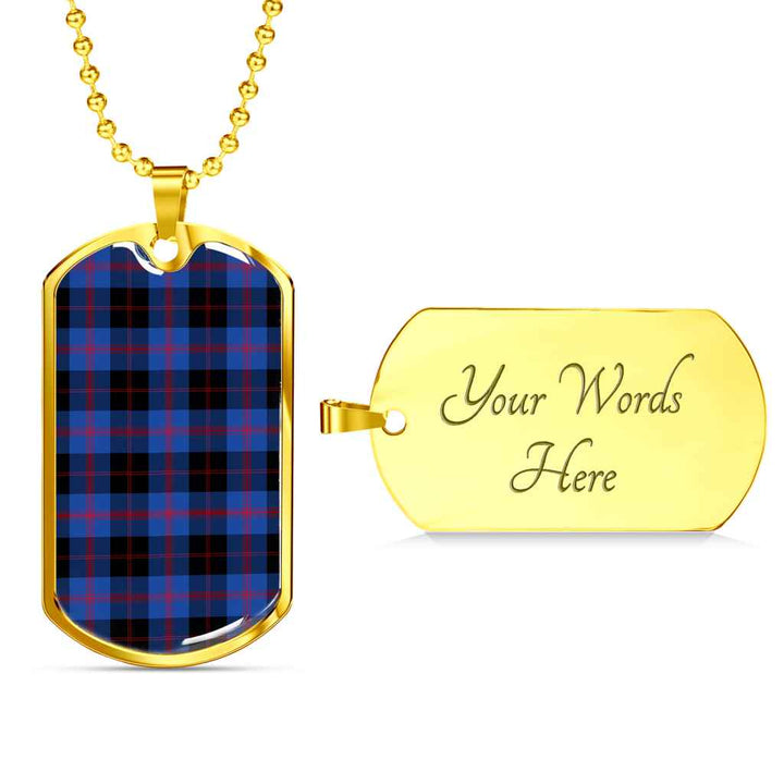 Scottish Angus Modern Clan Tartan Military Dog Tag Necklace Tartan Plaid 4