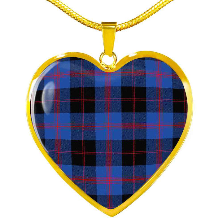 Scottish Angus Modern Clan Tartan Necklace Heart Tartan Plaid 2