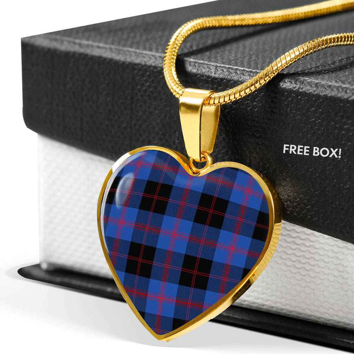 Scottish Angus Modern Clan Tartan Necklace Heart Tartan Plaid 6