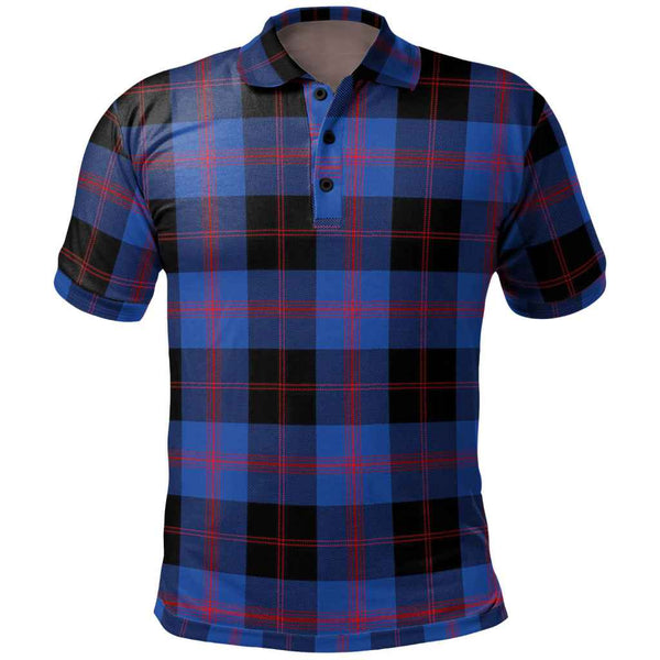 Scottish Angus Modern Clan Tartan Polo Shirt Front Side Tartan Plaid