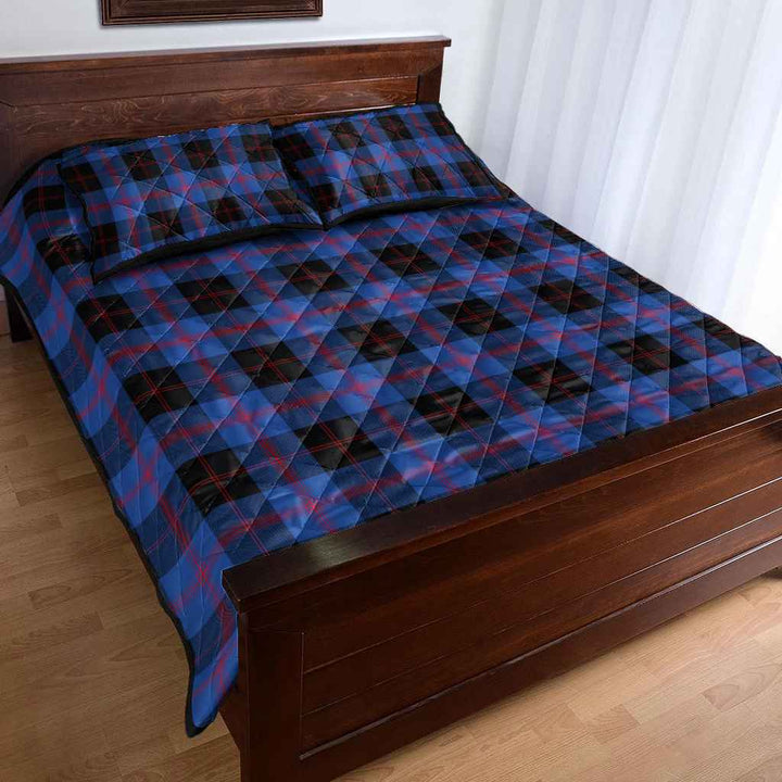 Scottish Angus Modern Clan Tartan Quilt Bed Set Tartan Plaid 4