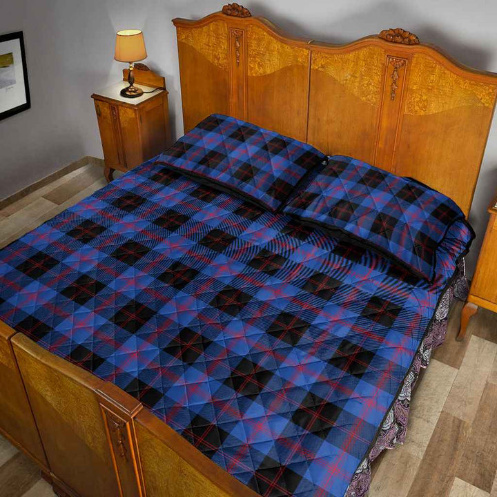 Scottish Angus Modern Clan Tartan Quilt Bed Set Tartan Plaid 5