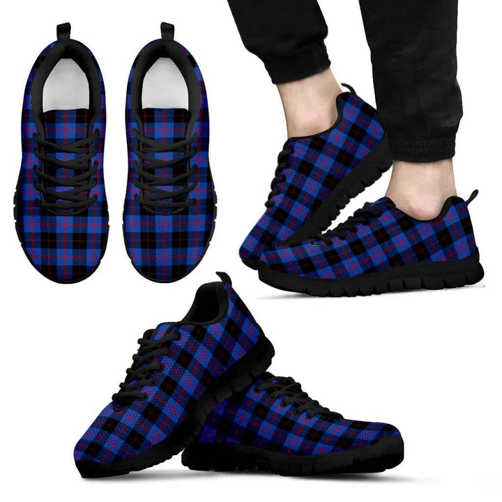 Scottish Angus Modern Clan Tartan Sneakers Black Sole Tartan Plaid