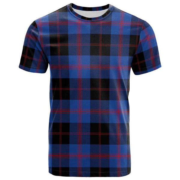 Scottish Angus Modern Clan Tartan T-Shirt Front Side Tartan Plaid