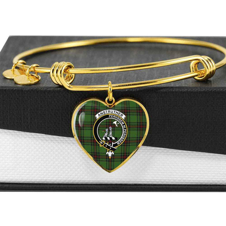 Scottish Anstruther Clan Crest Tartan Bangle Heart Tartan Plaid 6
