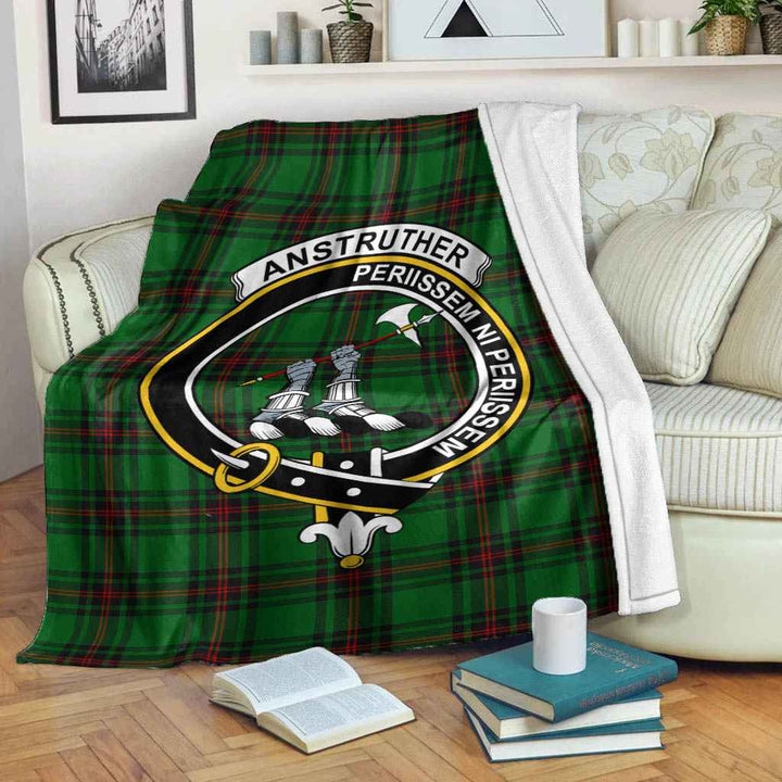 Scottish Anstruther Clan Crest Tartan Blanket Tartan Plaid 2