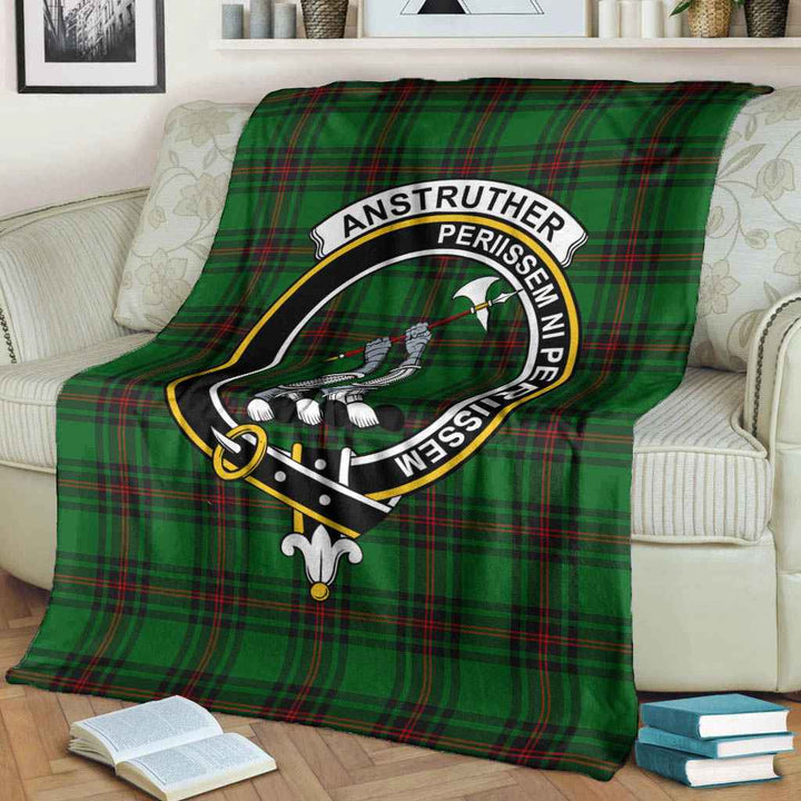 Scottish Anstruther Clan Crest Tartan Blanket Tartan Plaid 3