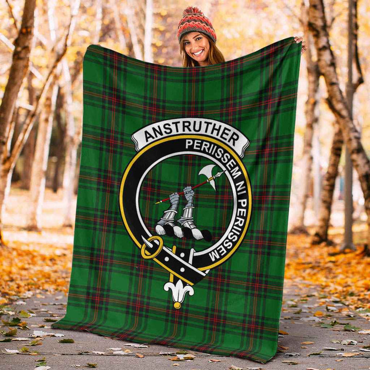 Scottish Anstruther Clan Crest Tartan Blanket Tartan Plaid 4