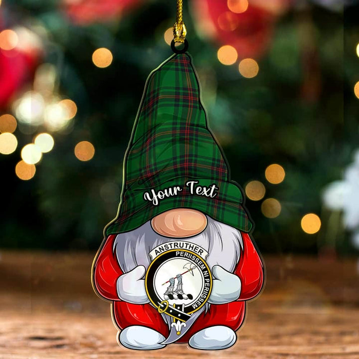 Scottish Anstruther Clan Crest Tartan Christmas Gnome Ornament Custom Personalized Tartan Plaid 2