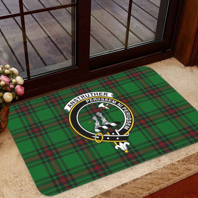 Scottish Anstruther Clan Crest Tartan Door Mat Tartan Plaid 1