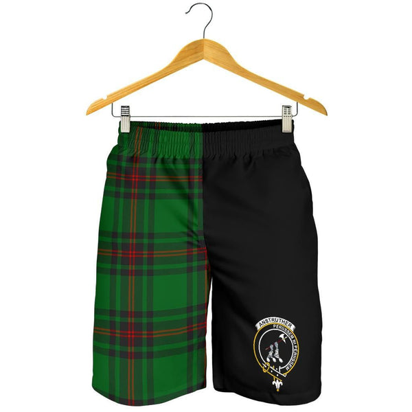 Scottish Anstruther Clan Crest Tartan Half of Me Men's Shorts
