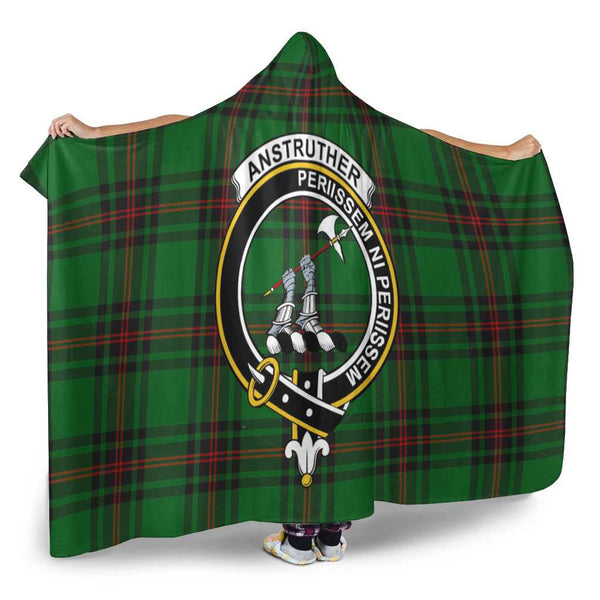 Scottish Anstruther Clan Crest Tartan Hooded Blanket Tartan Plaid 2