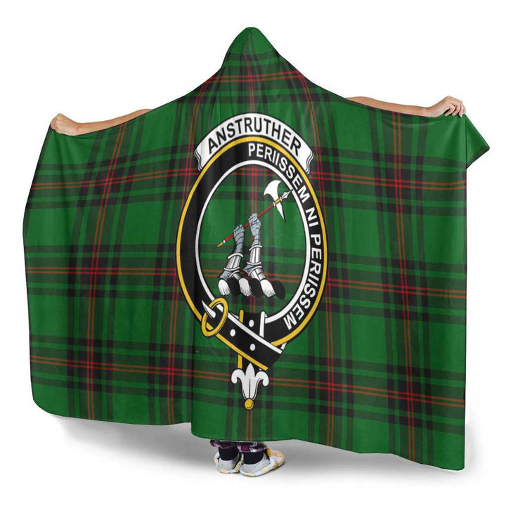 Scottish Anstruther Clan Crest Tartan Hooded Blanket Tartan Plaid 3