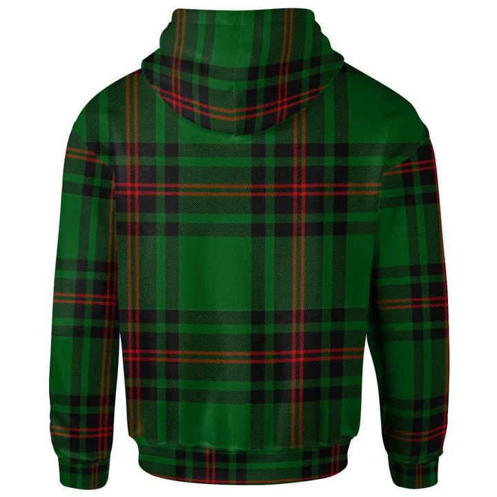 Scottish Anstruther Clan Crest Tartan Hoodie Back Side Tartan Plaid