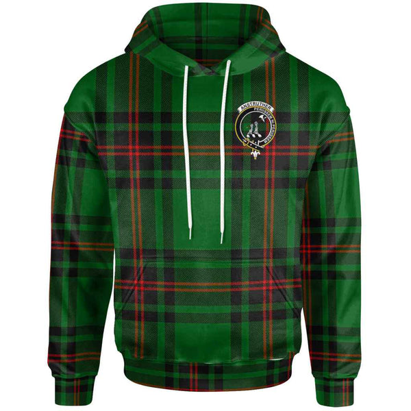Scottish Anstruther Clan Crest Tartan Hoodie Front Side Tartan Plaid