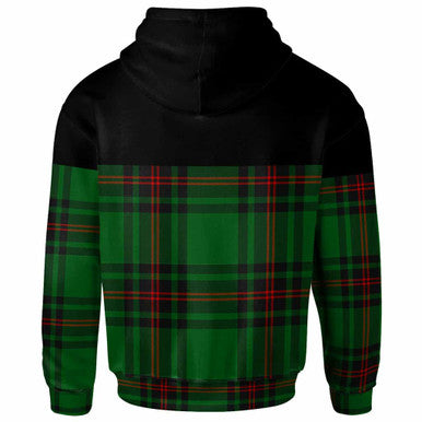 Scottish Anstruther Clan Crest Tartan Hoodie - Horizontal Style Back Side Tartan Plaid