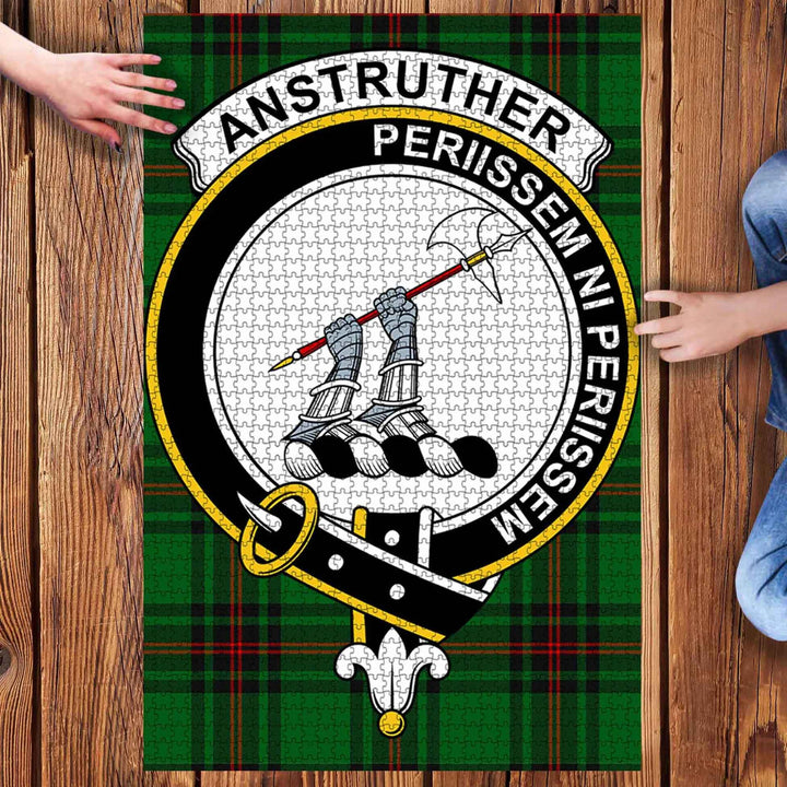 Scottish Anstruther Clan Crest Tartan Jigsaw Puzzle 3