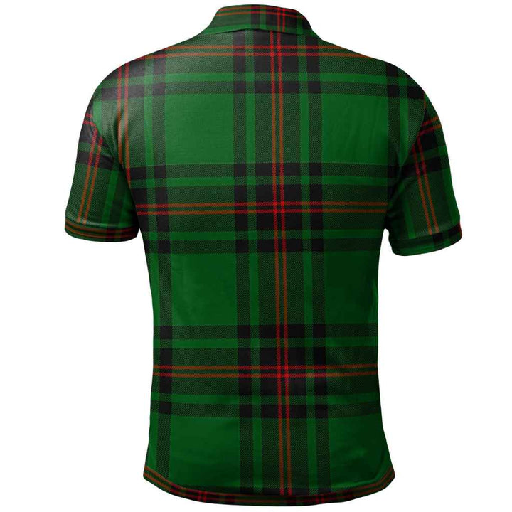 Scottish Anstruther Clan Crest Tartan Polo Shirt Back Side Tartan Plaid