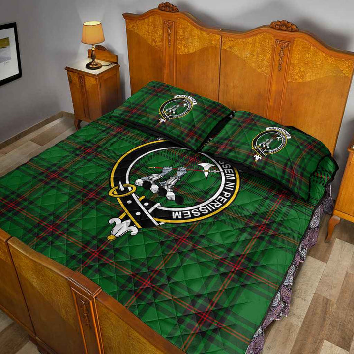 Scottish Anstruther Clan Crest Tartan Quilt Bed Set Tartan Plaid 5