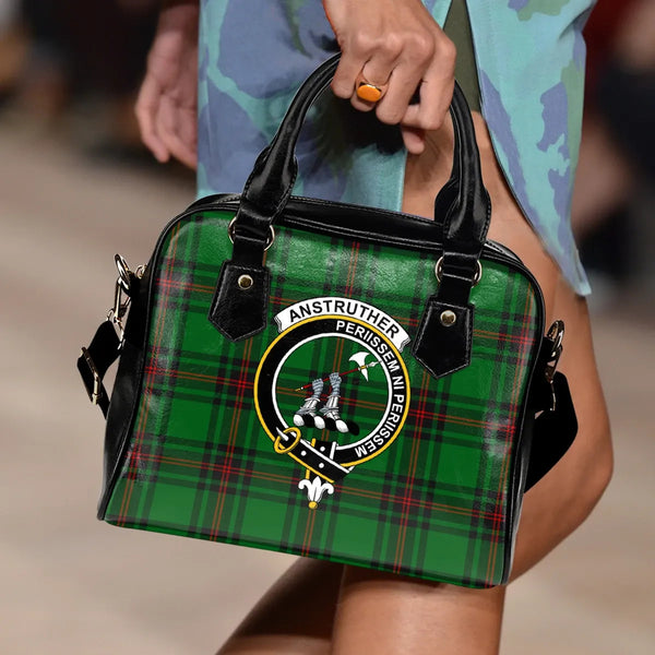Scottish Anstruther Clan Crest Tartan Shoulder Handbag Tartan Plaid 2