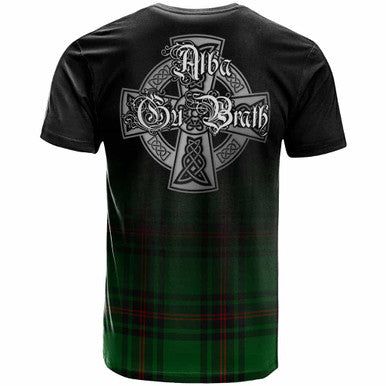 Scottish Anstruther Clan Crest Tartan T-Shirt - Alba Gu Brath Family Crest Celtic Inspired Back Side Tartan Plaid