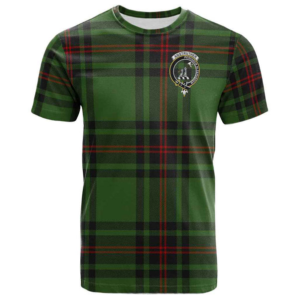 Scottish Anstruther Clan Crest Tartan T-Shirt Front Side Tartan Plaid