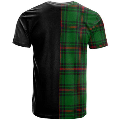 Scottish Anstruther Clan Crest Tartan T-Shirt Half in Me Back Side Tartan Plaid