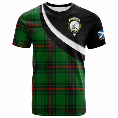Scottish Anstruther Clan Crest Tartan T-Shirt - Scotland Forever Style Front Side Tartan Plaid