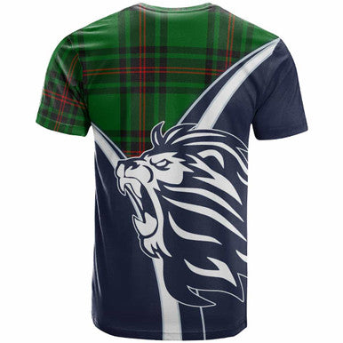 Scottish Anstruther Clan Crest Tartan T-Shirt - Bend Style Back Side Tartan Plaid