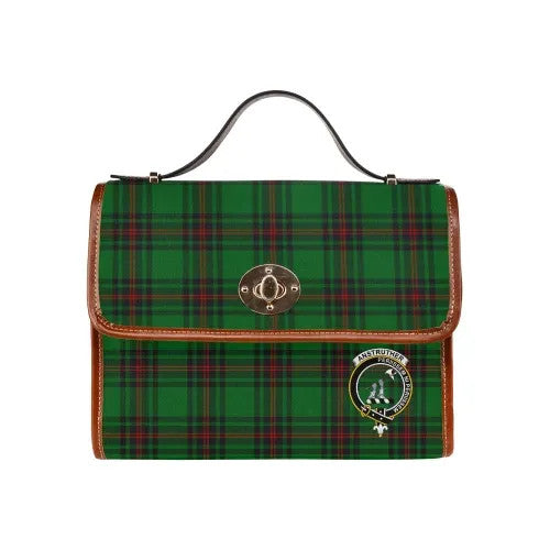 Scottish Anstruther Clan Crest Tartan Waterproof Canvas Bag Tartan Plaid 2