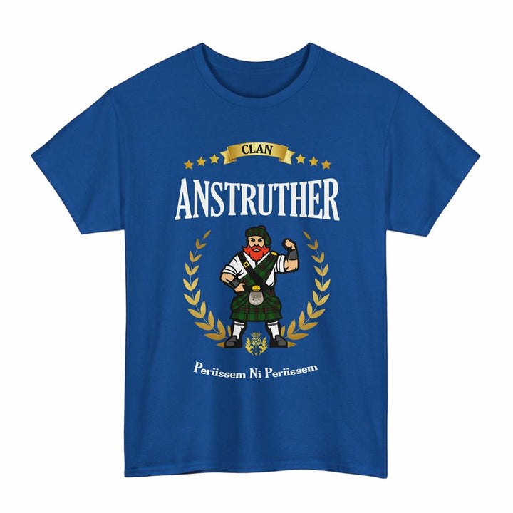 Scottish Anstruther Clan Tartan T-Shirt - Motto Scotsman Tartan Plaid Royal Color