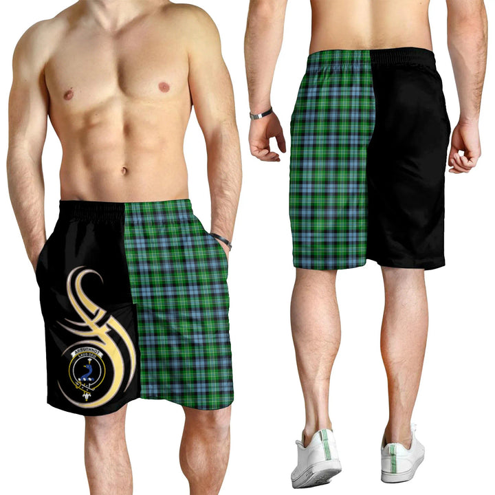 Scottish Arbuthnot Ancient Clan Crest Tartan Believe in Me Men's Shorts