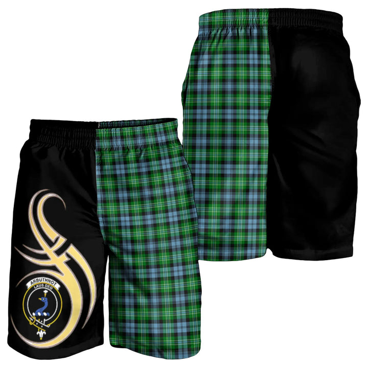Scottish Arbuthnot Ancient Clan Crest Tartan Believe in Me Men's Shorts