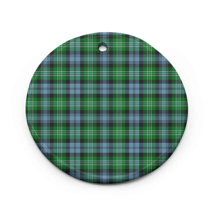 Scottish Arbuthnot Ancient Clan Tartan Ceramic Ornament Circle Shape Tartan Plaid