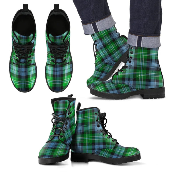 Scottish Arbuthnot Ancient Clan Tartan Leather Boots