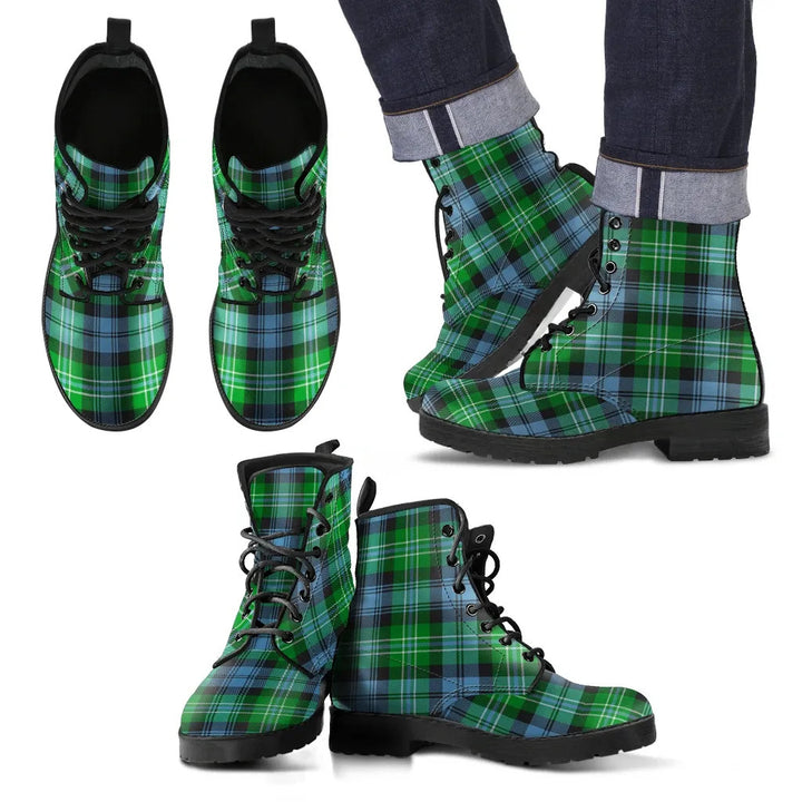 Scottish Arbuthnot Ancient Clan Tartan Leather Boots