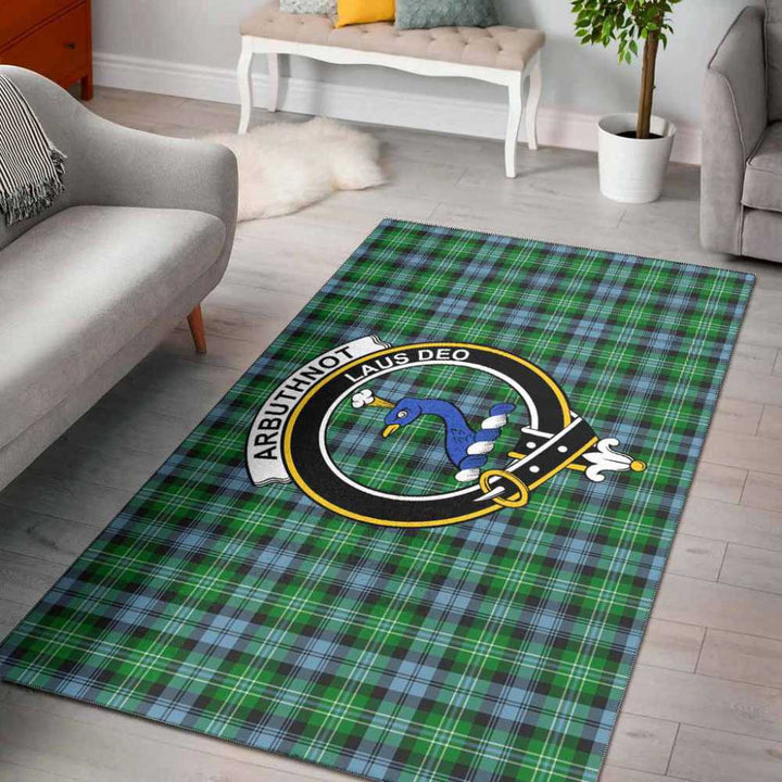 Scottish Arbuthnot Clan Crest Tartan Area Rug Tartan Plaid 1