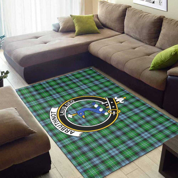 Scottish Arbuthnot Clan Crest Tartan Area Rug Tartan Plaid 2