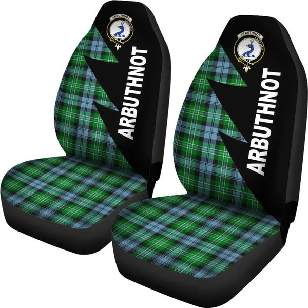Scottish Arbuthnot Clan Crest Tartan Car Seat Covers - Flash Style 2
