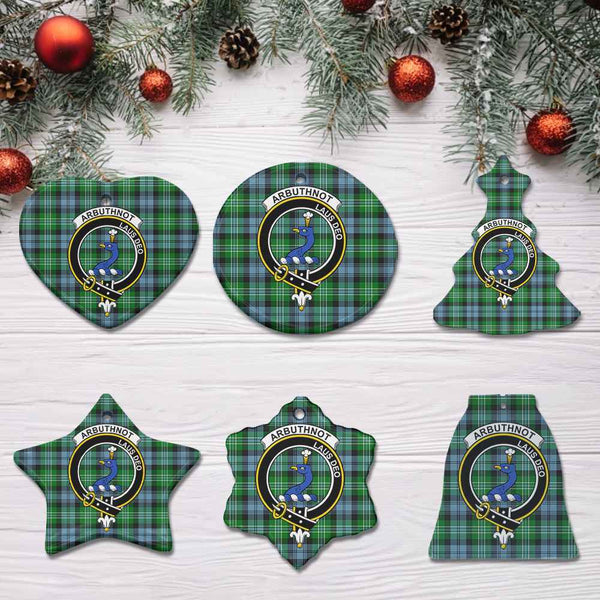 Scottish Arbuthnot Clan Crest Tartan Ceramic Ornament All Tartan Plaid