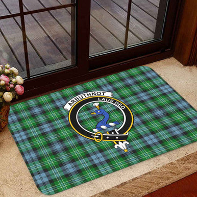 Scottish Arbuthnot Clan Crest Tartan Door Mat Tartan Plaid 1