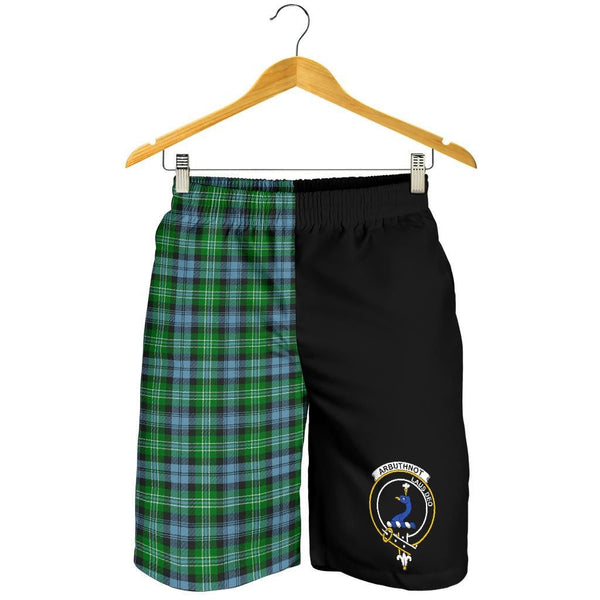 Scottish Arbuthnot Clan Crest Tartan Half of Me Men's Shorts