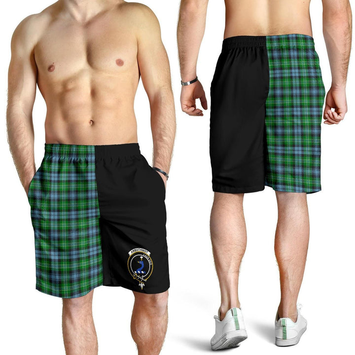 Scottish Arbuthnot Clan Crest Tartan Half of Me Men's Shorts