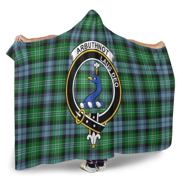 Scottish Arbuthnot Clan Crest Tartan Hooded Blanket Tartan Plaid 2