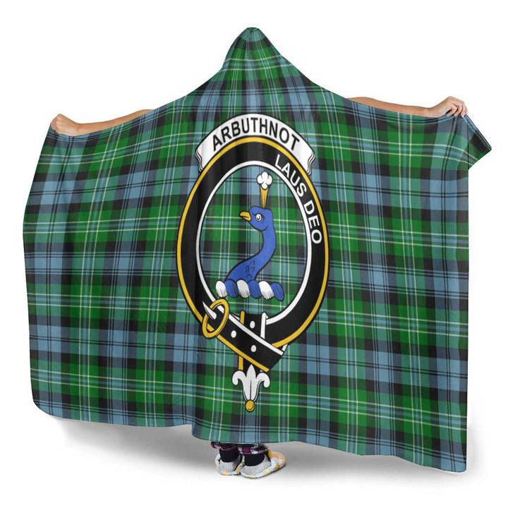 Scottish Arbuthnot Clan Crest Tartan Hooded Blanket Tartan Plaid 3