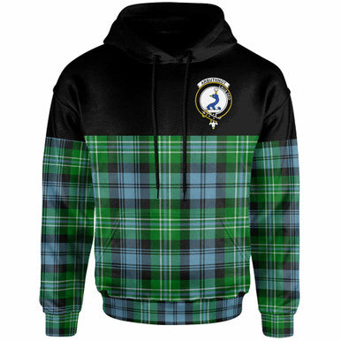 Scottish Arbuthnot Clan Crest Tartan Hoodie - Horizontal Style Front Side Tartan Plaid